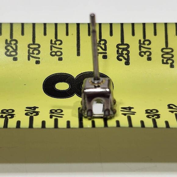 Brilliant Princess Cut 1 CTW Cubic Zirconia Stud Earrings - Picture 11 of 11